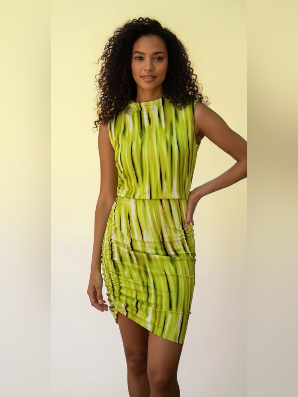 Calvin Klein Vibrant Green Sleeveless Dress